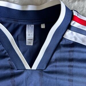 Adidas blue crop top, size S